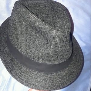 Wilsons Leather Men’s Fedora Hat Dark Grey Cotton
